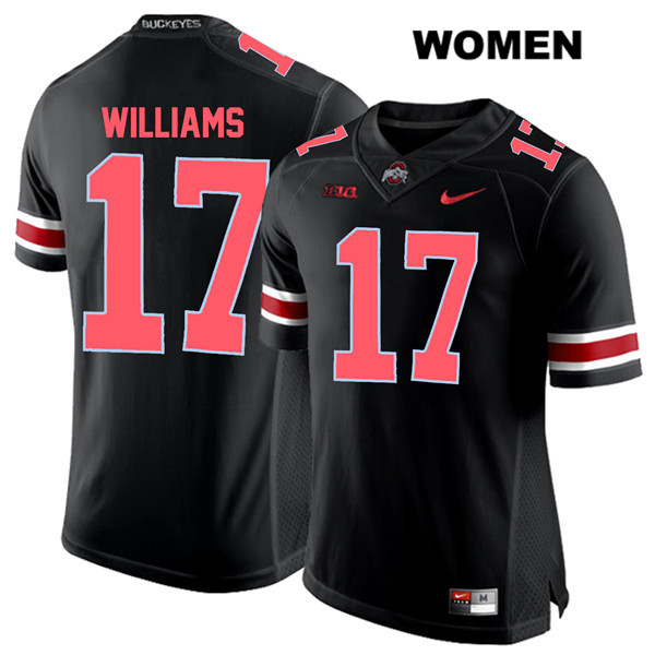 Ohio State Buckeyes Women's Alex Williams #17 Red Number Black Authentic Nike College NCAA Stitched Football Jersey ZG19G62VL